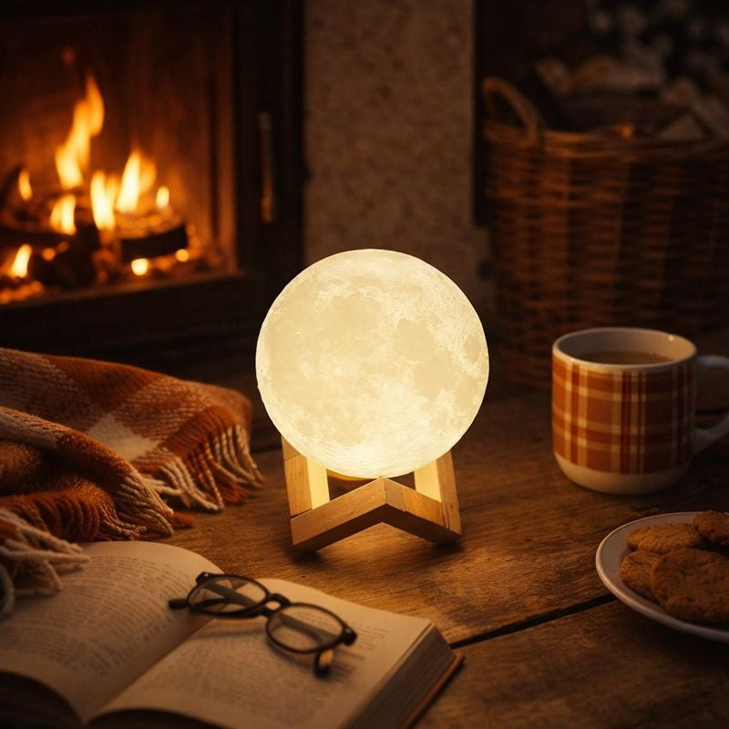 LED Moon Night Light – Warm Glow Galaxy Lamp