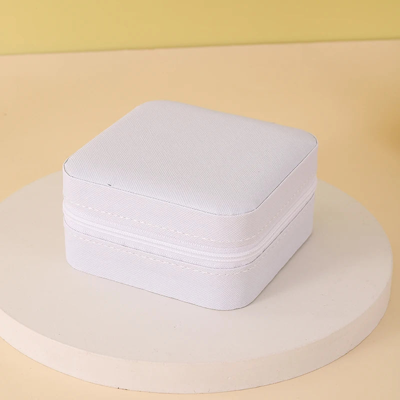 Portable Jewelry Case – Compact Zippered Organizer for Rings, Earrings & Necklaces