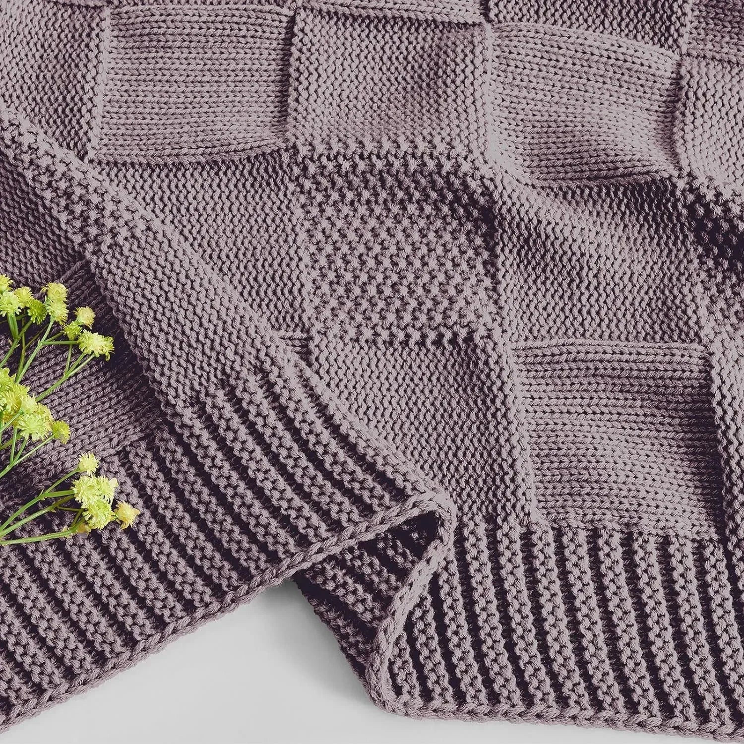 Waffle Knit Throw Blanket – Soft Bohemian Sofa & Bed Cover